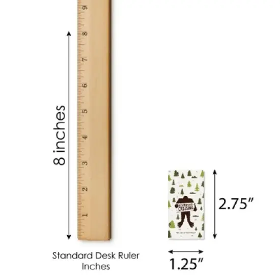 Big Dot of Happiness Sasquatch Crossing - Mini Candy Bar Wrapper Stickers - Bigfoot Party or Birthday Party Small Favors - 40 Count image {4}