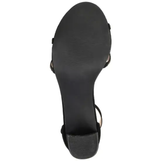 Journee Collection Womens Denali Open Toe Mid Block Heel Pumps image {4}