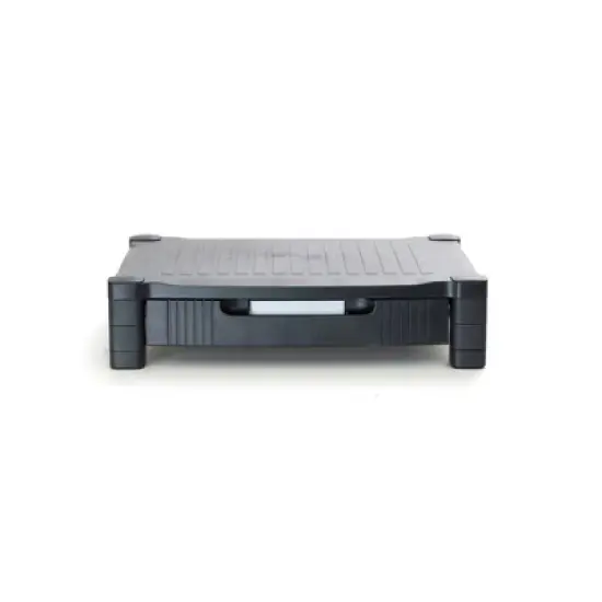 4" Plastic Monitor Stand with Drawer Black - Mind Reader image {2}