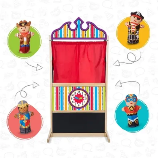 Melissa & Doug Deluxe Puppet Theater - Sturdy Wooden Construction image {3}