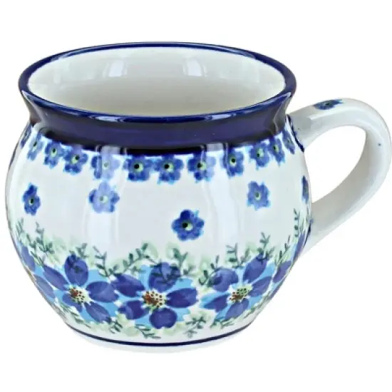 Blue Rose Polish Pottery 911 Zaklady Medium Bell Shaped Mug image {3}