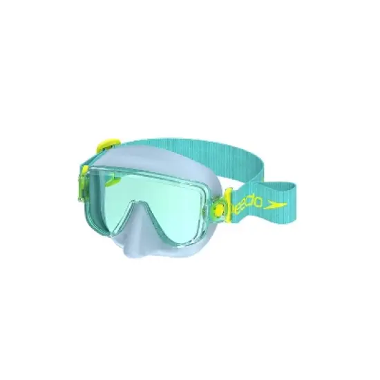 Speedo Junior Travel Dive Mask - Light Blue/Teal: For Ages 6-14, Silicone Construction image {4}