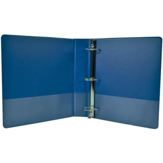School Smart D Ring View Binder, Polypropylene, 3 Inches, Blue image {1}