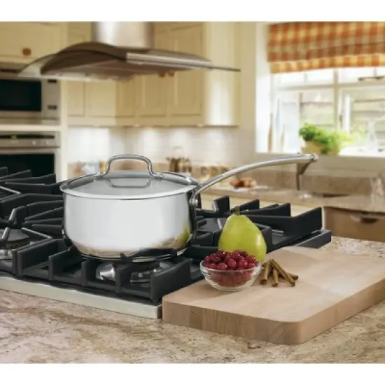 Cuisinart 4193-20 Contour Stainless 3-Quart Saucepan with Glass Cover - Silver image {1}