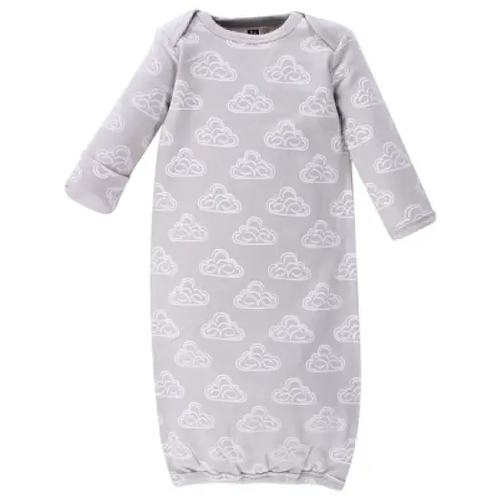 Hudson Baby Cotton Gowns, Navy Stars & Moon, Preemie/Newborn image {3}