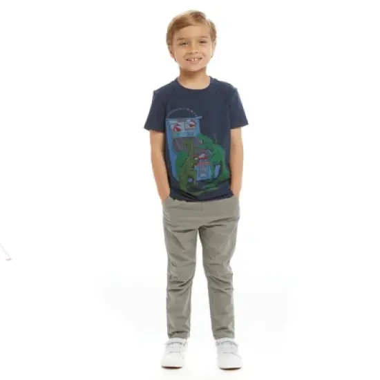 Andy & Evan  Toddler Arcade Dino Navy Short Sleeve Tee image {1}