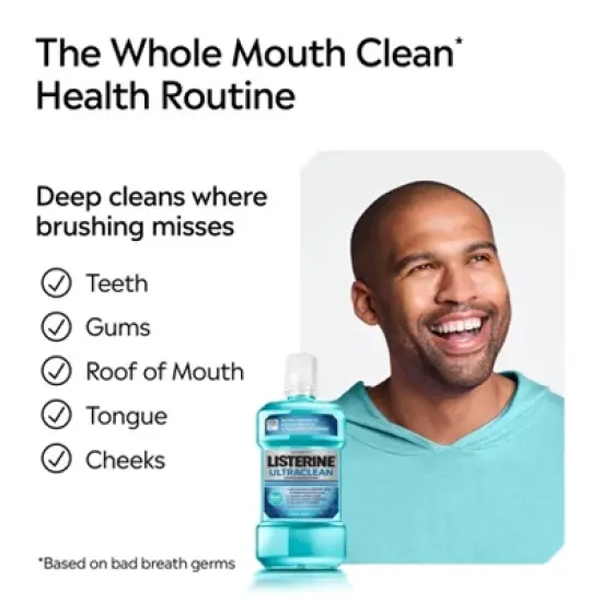 Listerine Ultraclean Tartar Control Antiseptic Mouthwash Cool Mint - 500ml image {5}