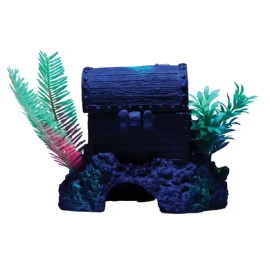 GloFish Treasure Chest Cycle Light Ornament Aquarium Decor image {8}