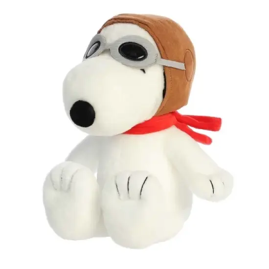 Aurora Large Flying Ace Peanuts Adorable Stuffed Animal White 12.5" image {4}