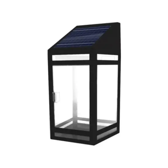 LED Solar Outdoor Wall Panel Lantern with Clear Panel - Techko Maid image {1}