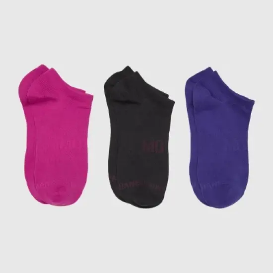 Hanes Women's Moves Premium Seamless Stretch 3pk No Show Socks - Assorted Color 5-9: Midweight Knit, Arch Support image {2}