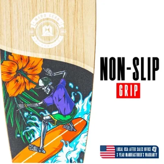 36" Pintail Longboard for Kids & Teens &ndash; Maple Deck, PU Wheels, ABEC-9 Bearings &ndash; Madd Gear image {4}