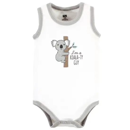 Hudson Baby Infant Boy Cotton Sleeveless Bodysuits, Zoo Animals image {2}