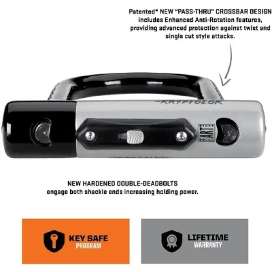 Kryptonite KryptoLok U-Lock 4 x 9" Black image {2}