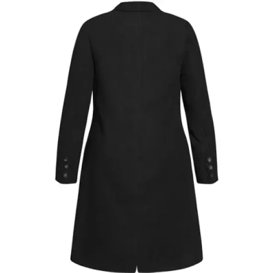Women's Plus Size Effortless Chic Coat - black | CITY CHIC image {6}