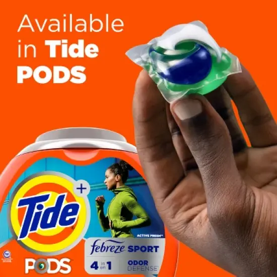 Tide Plus Febreze High Efficiency Liquid Laundry Detergent - Sport Active Fresh image {5}
