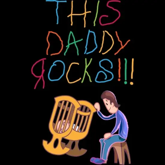 Men's Design By Humans Cute This Daddy Rocks The Baby By walrusindsutries Tank Top image {1}