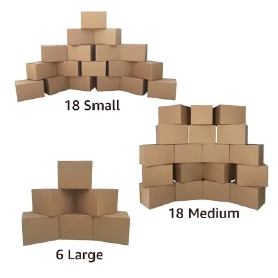 UBMOVE 3 Room Basic Kit 42 Packing Boxes and Supplies for Moving image {2}