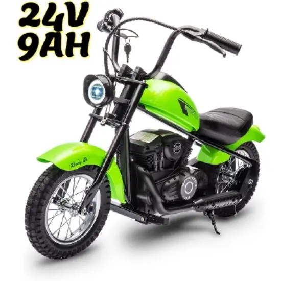 Jojoka Electric Motorcycle for Kids, 24V 250W Dirt Bike, Two Speed Modes up to 14MPH, Dirt Bike with LED Lights, Ride for Teens image {10}