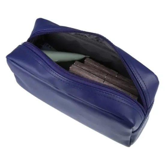 Unique Bargains Travel Portable PVC Leather Makeup Organizer Bag 1Pc image {6}