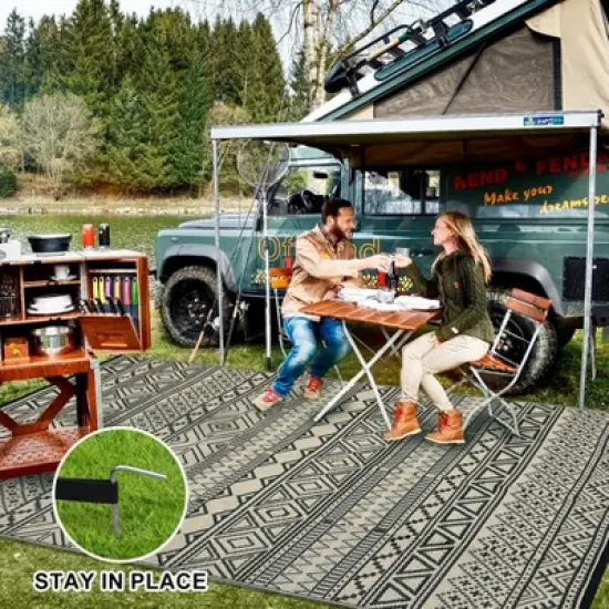 Outdoor Rugs Waterproof Plastic Straw Rug for Patio image {7}