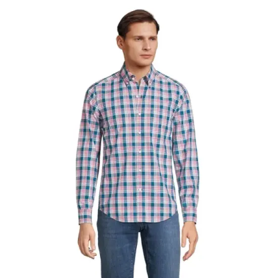 Lands' End Men's Traditional Fit Essential Lightweight Poplin Shirt image {10}