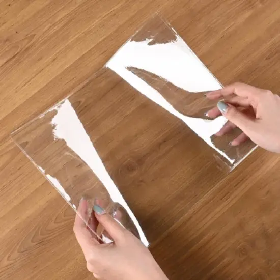 WeChef 8.5"x11" Double-Sided All Clear Vinyl Menu Cover 2 View Plastic Menu Holder Top Loading Restaurant Cafe 30 Pack image {5}