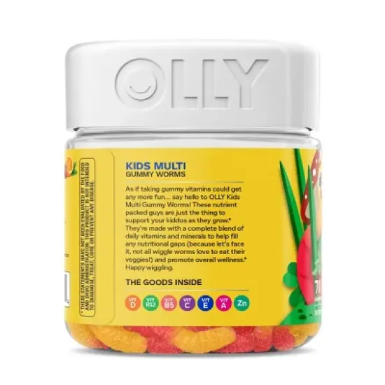 OLLY Kids Multivitamin Gummy Worms - 70ct image {4}