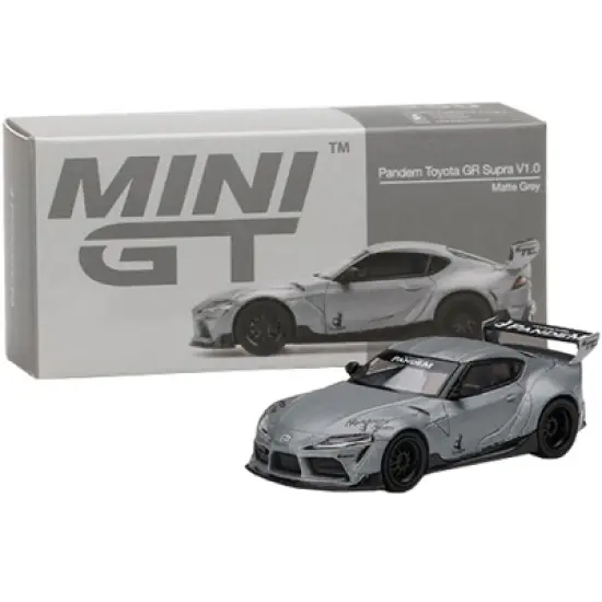 Toyota Pandem GR Supra V1.0 Matt Gray Met. Limited Edition to 2400 pcs Worldwide 1/64 Diecast Model Car by True Scale Miniatures image {3}