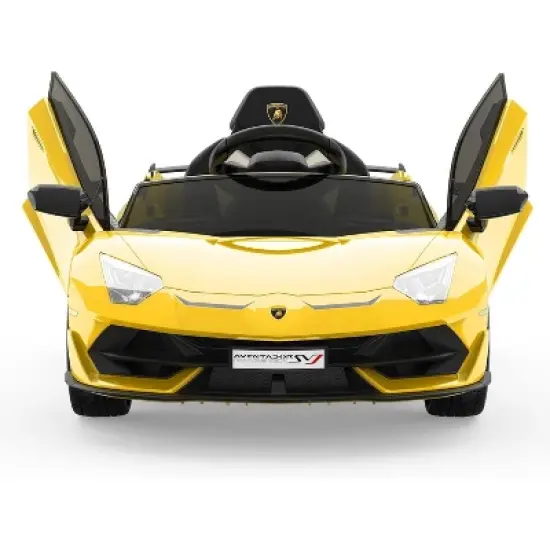 Garvee 12V Licensed Lamborghini Kids Electric Ride-On Car with Remote Control LED Lights and Sound System image {7}