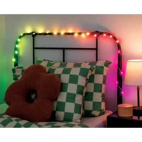 West & Arrow 30' Flexible Strand Dot Lights Sound Reactive with Remote Control USB Powered Red/Blue/Green image {2}