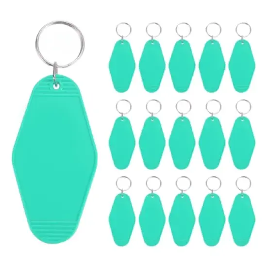 Unique Bargains Blank Vintage Motel Keychain for DIY Ornament Backpack Label 16 Pcs image {17}