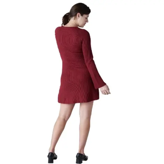 Ingrid & Isabel Maternity Ribbed Flare Sweater Mini Dress image {3}