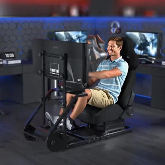 LOVSON Adjustable racing wheel cockpit, compatible with Fanatec, PXN, Thrustmaster, and Logitech image {11}