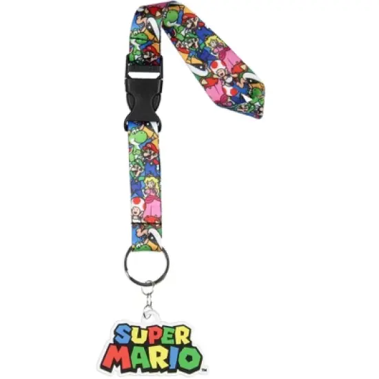 Super Mario Bros Wrist Strap Lanyard For Keys Keychain Wallet OSFM image {4}