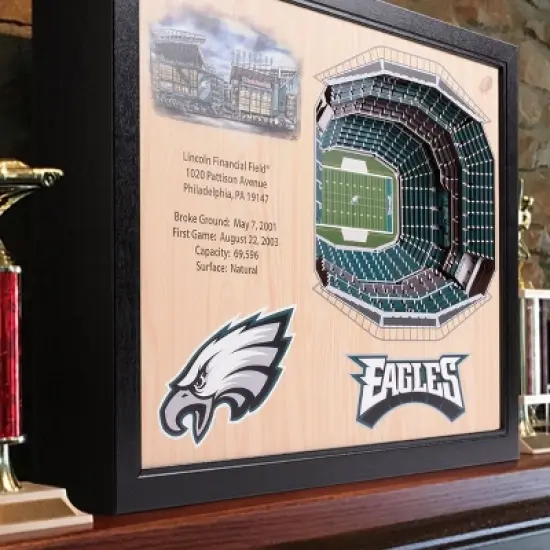 NFL Philadelphia Eagles 25-Layer StadiumViews 3D Wall Art image {1}