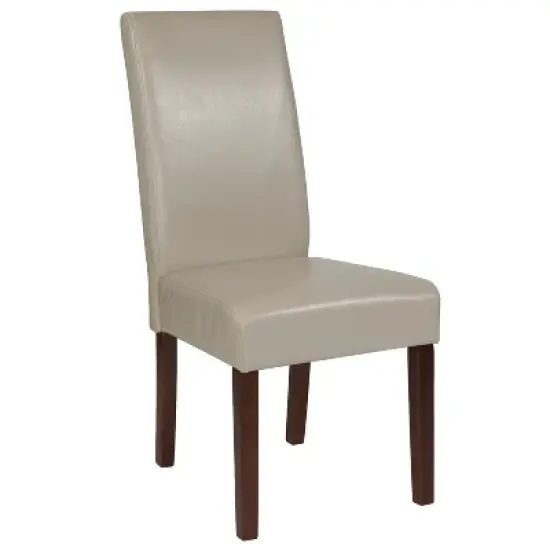 Flash Furniture Greenwich Series Upholstered Panel Back Mid-Century Parsons Dining Chairs image {9}