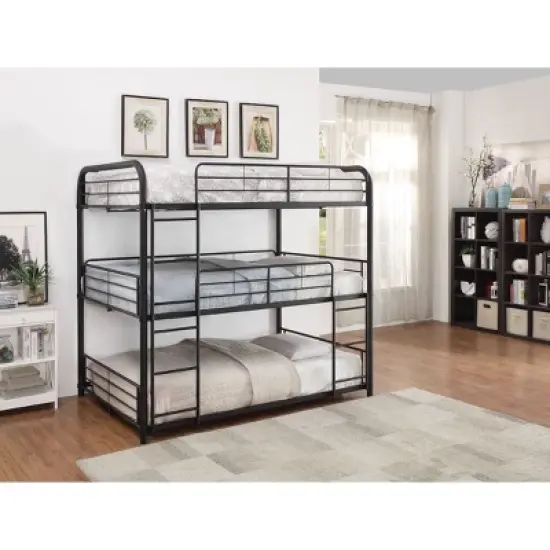 Full Cairo Triple Bunk Bed Sandy Black - Acme Furniture image {3}