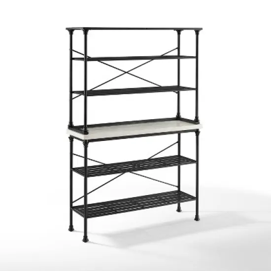 Madeleine Baker's Rack Console and Hutch Matte Black - Crosley image {10}