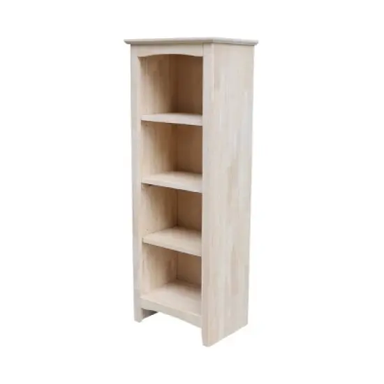 Shaker Bookcase Unfinished Brown - International Concepts image {6}