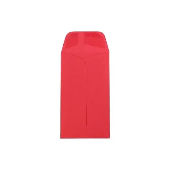 JAM Paper #5.5 Coin Business Colored Envelopes 3.125 x 5.5 Red Recycled 100/Pack (356730551B) image {1}