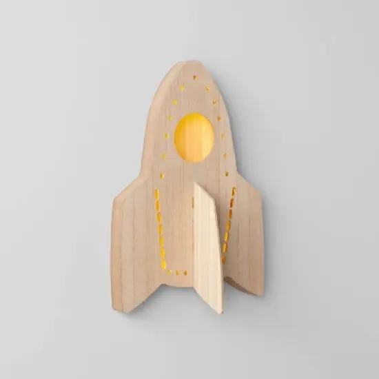 Rocket Wood Lit Kids' Wall Decor - Pillowfort&trade; image {3}
