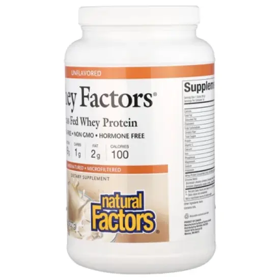 Natural Factors Whey Factors&reg;, Grass Fed Whey Protein, Unflavored, 2 lb (907 g) image {2}