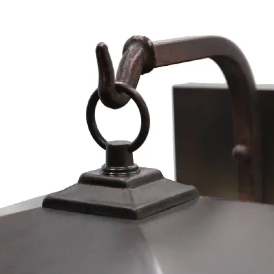 11.75" Stained Glass 1-Light Tiffany Style Bronze Outdoor Lantern Wall Sconce - River of Goods image {5}