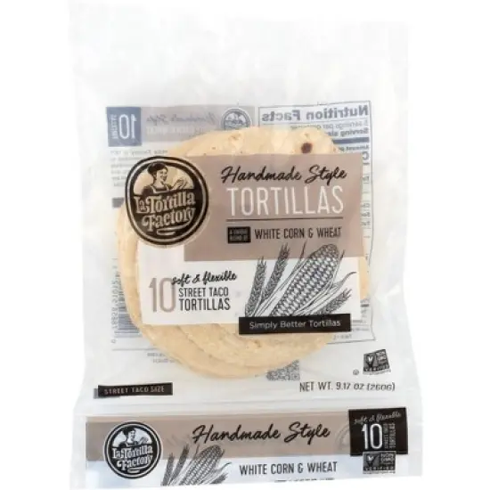 La Tortilla Factory 10 count Street Taco Tortillas - Case of 12/9.17 oz image {1}