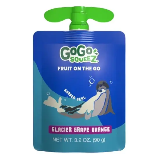 GoGo SqueeZ Applesauce and Fruit Puree Discovery Variety Pack Arctic Apple and Glacier Grape Orange Pouches - 64oz/20ct image {5}