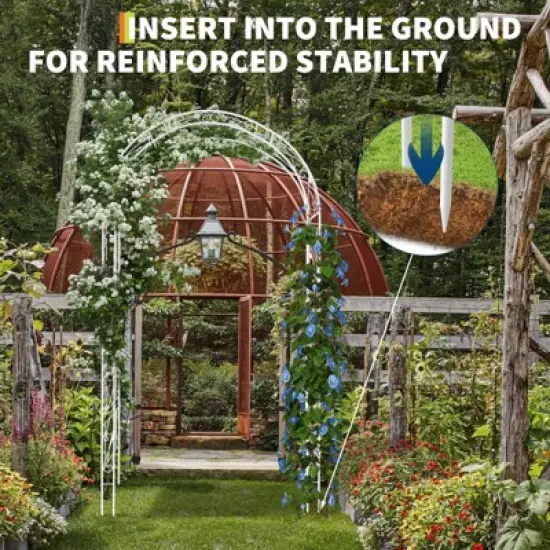 Metal Garden Arch Trellis, Garden Arch Arbor for Climbing Plants, Wedding Arch Flowers Frame Backdrop Stand for Lawn, Ceremony Wedding Decoration image {2}