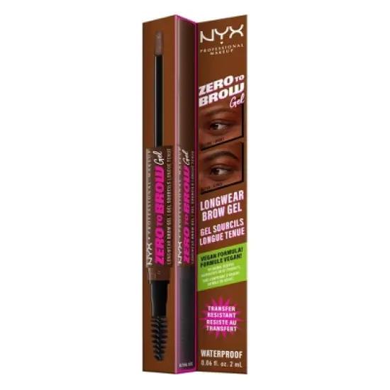 NYX Professional Makeup Zero to Brow Longwear Eyebrow Gel - 0.06 fl oz image {8}