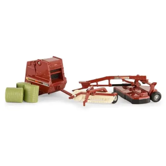 ERTL 1/64th Hesston 3 Piece Hay Set includes Mower, Hay Rake, Baler 16264 image {1}