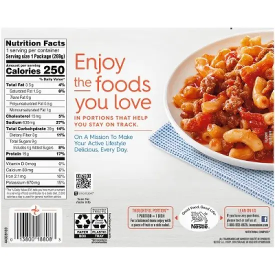 Lean Cuisine Comfort Cravings Classic Macaroni & Beef Frozen Meal - 9.5oz image {12}